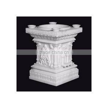 small garden white marble stone flower pot tulsi pot kyara