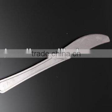 Disposable plastic silver knife with CE certificate