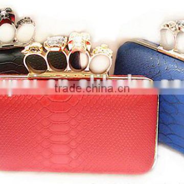 Finger Ring leather evening bags cluth bags