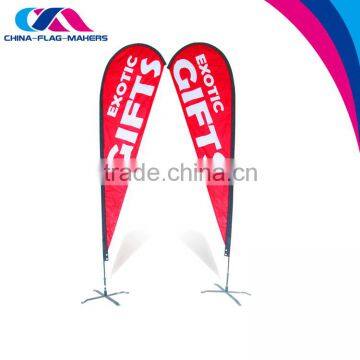 cheap sublimate bowhead flag print polyester teardrop banner