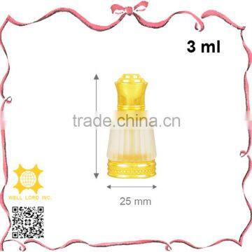 Adorable 3ml shining bright cap frosted small cosmetic oil bottle