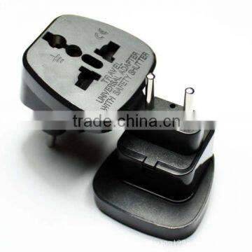 Plug with socket type brazil to eu adapter plug travel adapter CE