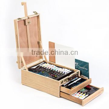 High quality 94 pcs personalised acrylic watercolor pencil and oil pastel wooden drawing art park coloring sets