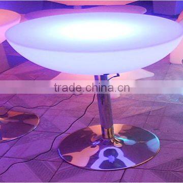 Remote Control Stainless Steel Base Led Lighting Cocktail Table photo-3