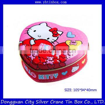 Heart Shape Candy Tin Box