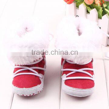 Coralon Leather Toddler Shoe Baby Shoe Prewalker With Fuzzy Ball Baby Shoes Boots photo-2