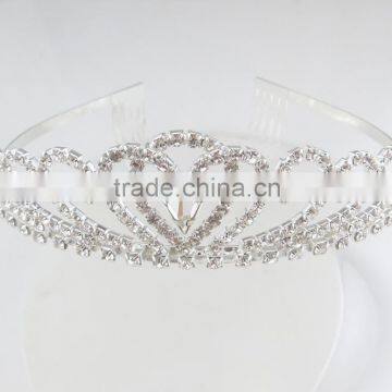 Beautiful designer fashion shiny stone tiara princess