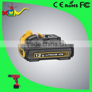 10.8v lithium ion battery for dewalt power tool