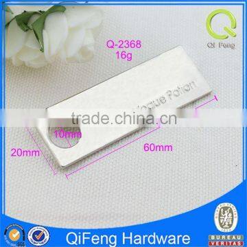 Q-2368 engrave metal label nickel zinc alloy logo plate