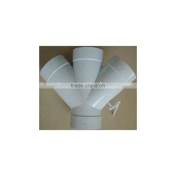 PVC DRAINAGE FITTING MOULD SKEW CROSS 1 CAVITY plastic injection mould