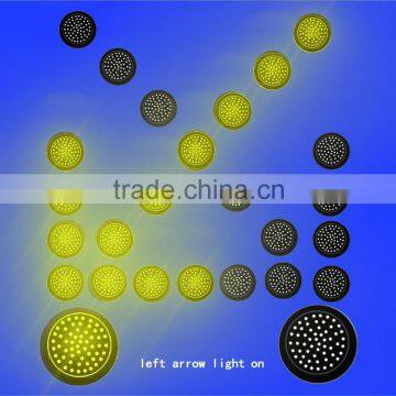 LED Manufacturer Solar Powered Europe Amber Left Right Arrow Red Cross Light Traffic Indicating Sign