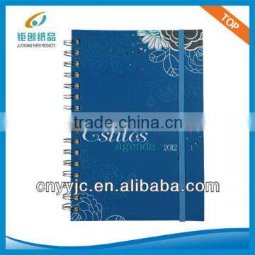 2014 New Design A5 Hard Cover Custom Design Print Notebook with elastic strap