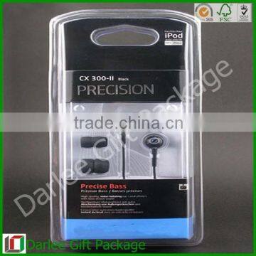 custom clear plastic package earphone box