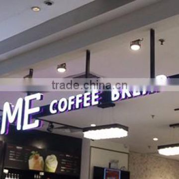 Outdoor hanging letter sign laser engraving acrylic led sign