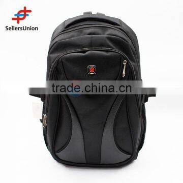 No.1 yiwu exporting commission agent wanted Promotional Plain style Black Sport Backpack