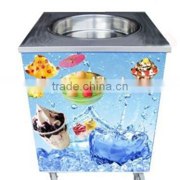 popular stainless steel single pan fried ice cream machine for sale