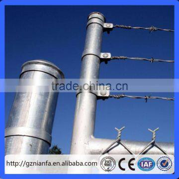 Export to Kuwait galvanized chain link fence post pipe(guangzhou factory)