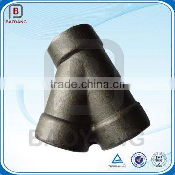 High precision stainless steel y branch pipe fitting