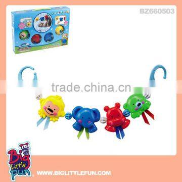 Baby animals plastic baby rattle