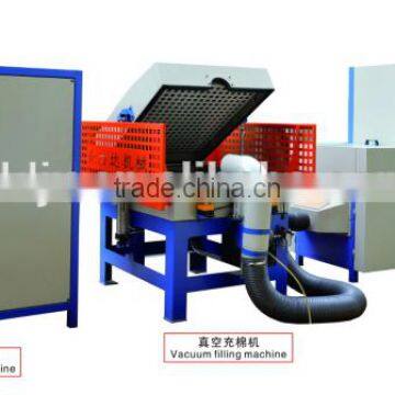 fiber carding & vacuum pillow filling machine