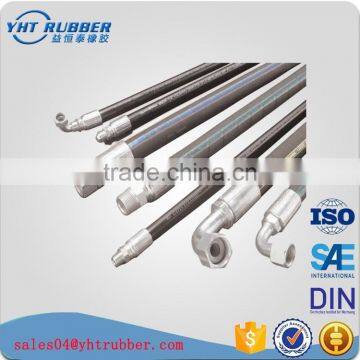 Hydraulic End Fitting and Pilot-Brake-Hydraulic, Synthetic Rubber Hydraulic Hose Assembly, 400 bar Max Pressure