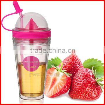 Fruit Infusing Infuser Water Bottle Sports Lemon Juice Bottle For Water Straw Coffee Milk Tea Cup Water Tumbler Child Bottles photo-4