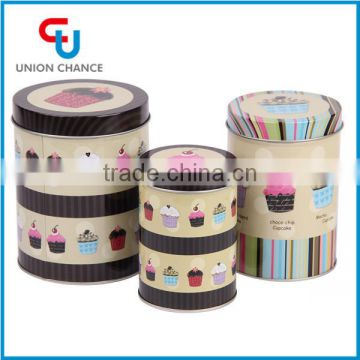 3pcs cute biscuit storage tin boxes