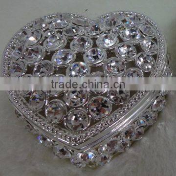 luxury rhinestones jewelry gift trinket box