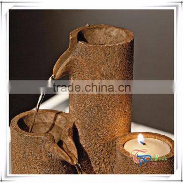 Indoor Tabletop Candle Holder Water Feature Fountain photo-3