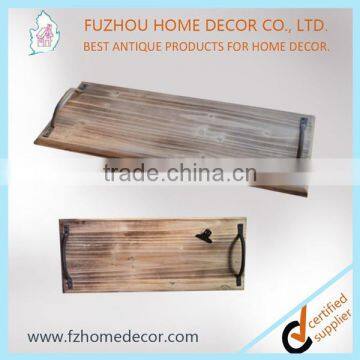 Antique wooden serving trays for home shaped in different styles
