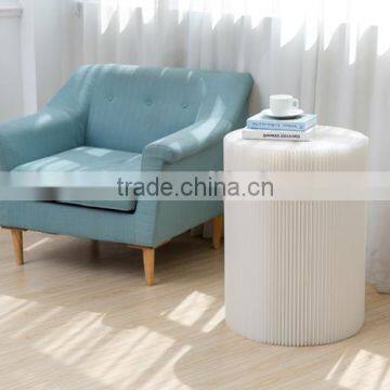 Portable Flexible Paper Stool Expanding Paper Chair With Felt Pad Waterproof White photo-3