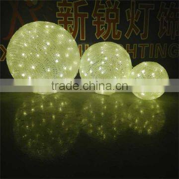 Holiday Christmas hanging waterproof durable high quality led acrylic ball decoration light for street