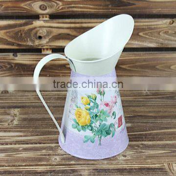 2015 paper decal metal flower jug drinking jugs made in china wholesale