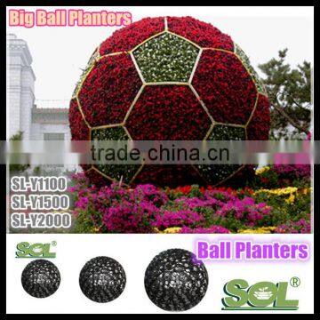 Round Plastic Flower Pot Liners Plastic Ball Shaped Planters Pot Planter photo-2