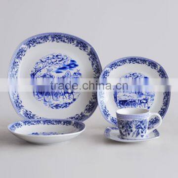 Promotional 20pcs Porcelain Cheap Dinnerware Set With Chinese Style Decal photo-3