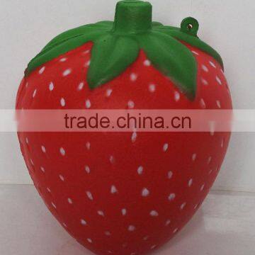 Cute stress PU strawberry very soft slow rising squishy foam strawberry