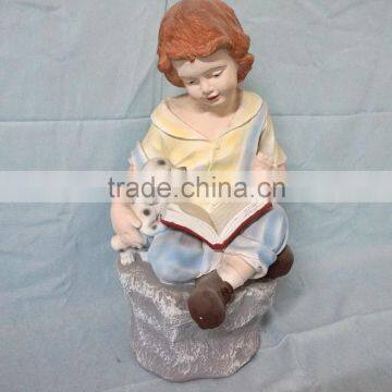 Fiberglass Garden Children Statue Decor photo-2