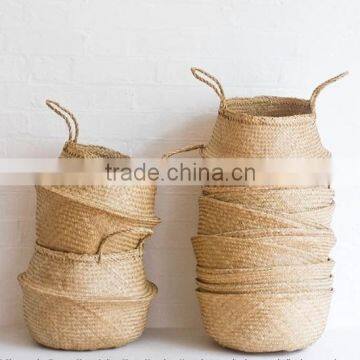 Nature Seagrass Belly Baskets/ Eco-friendly Seagrass Laundry Baskets photo-2