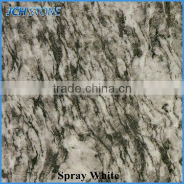 Spray White rough polished cheap granite floor tiles slab