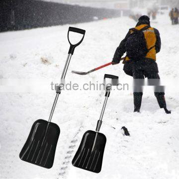 Telescopic heavy duty plastic snow shovel with Aluminum handle