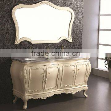 Lastest French White Color Vanities Bathroom Design, Solid Wood Bath Cabinets, Vintage Bathroom Vanity(BF08-4082)