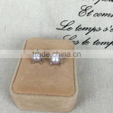 AAA 9-10 mm Purple Freshwater Pearl Necklace and Earring Sets photo-2