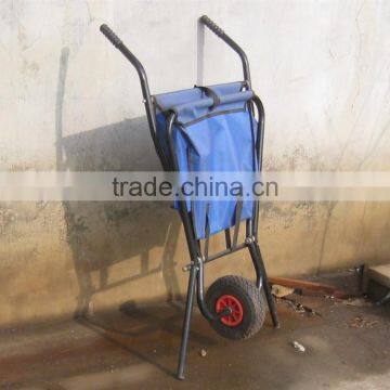 WB0400 Portable Lightweight Garden Trash Folding Fabric Wheelbarrow photo-4