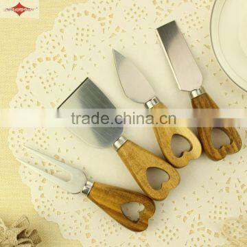 ZY-B9006 4pcs Wood Handle Cheese Knife Set Cheese Cutter Set Cheese Tools Set photo-3