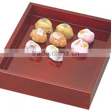 High Quality Lacquered Banjyu Serving Tray for Japanese Sweets Mochi Container