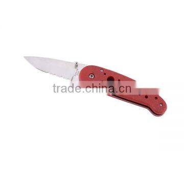 A21-S15A Plastic Handle Pocket Folding Knife Serrated Metal Pocket Knife photo-2