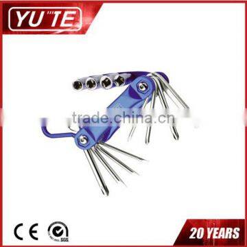 2017 Yute 13PCS curve allen wrench set with many specification&Folding Allen