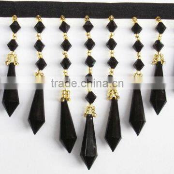 Beaded Fringe BF478 Black