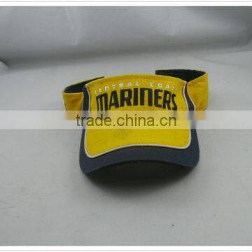 2013 high quality sun visor cap with embroidery logo made in Guangdong