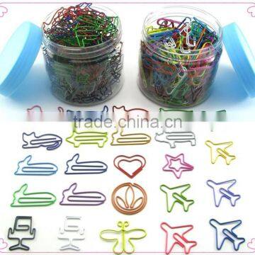 Round Transparent PP Box With Assorted OEM Shapes Metal Paper Clips